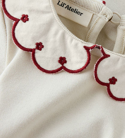 Lil Atelier Body L/Æ - NmfFundo - Turtledove/ Red Dahila