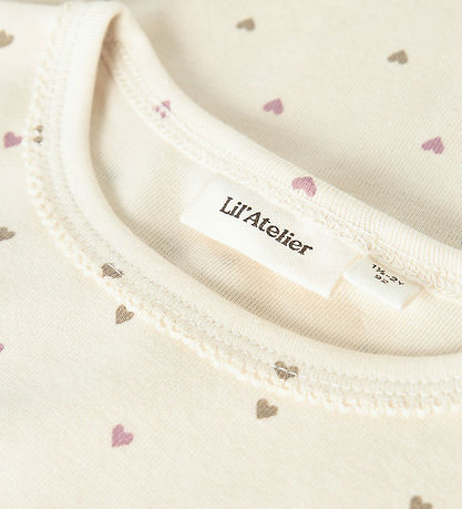 Lil Atelier Bluse - NmfFlalo - Turtledove/Heart