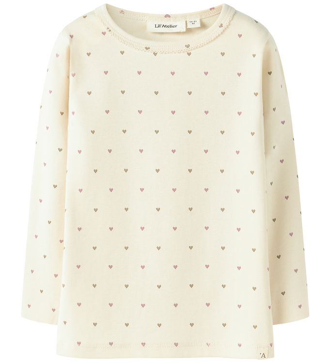 Lil Atelier Bluse - NmfFlalo - Turtledove/Heart