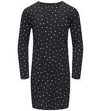 Kids Only Kjole - KogMelia - Black/Dots Cloud Dancer