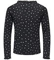 Kids Only Bluse - KogMelia - Black/Dots Cloud Dancer
