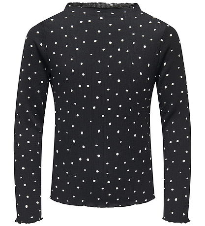Kids Only Bluse - KogMelia - Black/Dots Cloud Dancer Kids Only Bluse - KogMelia - Black/Dots Cloud Dancer