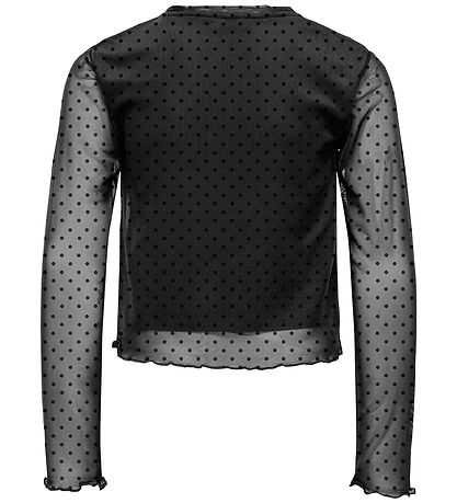 Kids Only Bluser - Mesh - KogDora - Black/Dots Flock Black