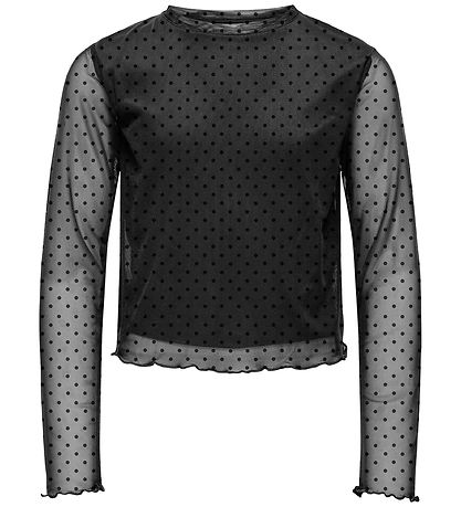 Kids Only Bluser - Mesh - KogDora - Black/Dots Flock Black Kids Only Bluser - Mesh - KogDora - Black/Dots Flock Black