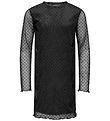 Kids Only Kjole - Mesh - KogDora - Black/Dots Flock Black Kids Only Kjole - Mesh - KogDora - Black/Dots Flock Black