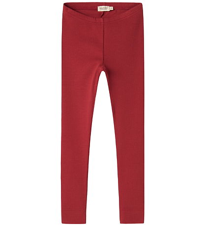MarMar Leggings - Rib/Modal - Hibiscus Red MarMar Leggings - Rib/Modal - Hibiscus Red