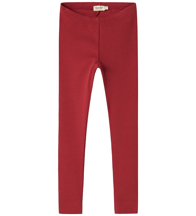 MarMar Leggings - Rib/Modal - Hibiscus Red