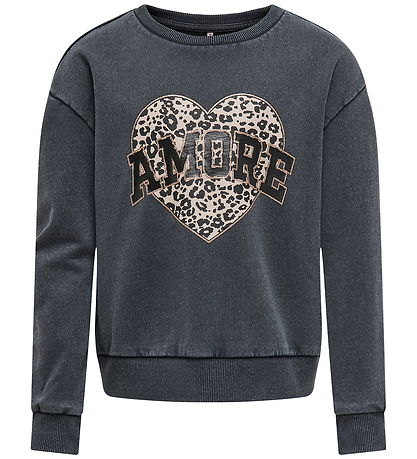 Kids Only Sweatshirt - Noos - KogRuna - Phantom/Amore/Leo Kids Only Sweatshirt - Noos - KogRuna - Phantom/Amore/Leo