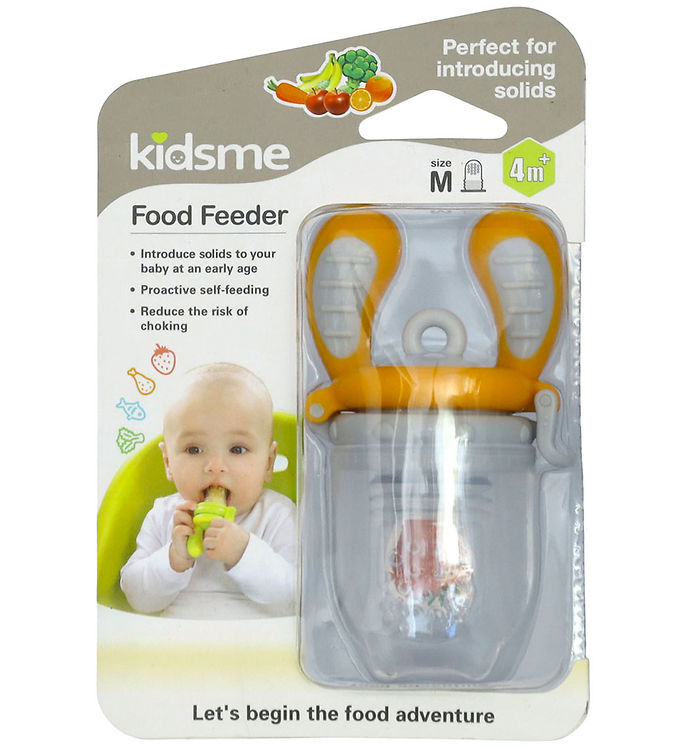 Nyhed! Kidsme Food Feeder baby/høj stol-tilbehør til bløde fødevarer (gennemsnitlig) Amber 4 men. 160350AM