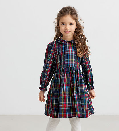 MarMar Kjole - Delice - Pilot Navy Check MarMar Kjole - Delice - Pilot Navy Check