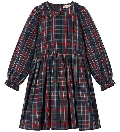 MarMar Kjole - Delice - Pilot Navy Check MarMar Kjole - Delice - Pilot Navy Check