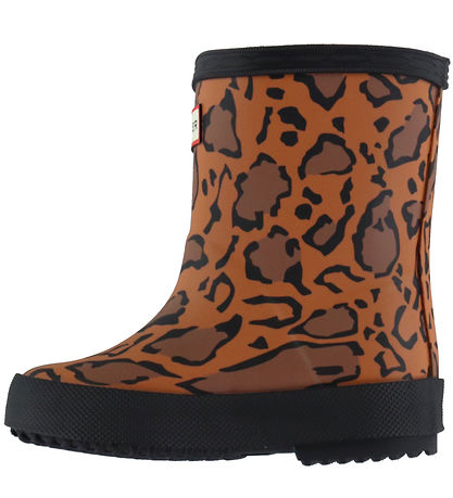 Hunter Gummistøvler - Kids First Leopard Print - Rich Tan/Saddle Hunter Gummistøvler - Kids First Leopard Print - Rich Tan/Saddle