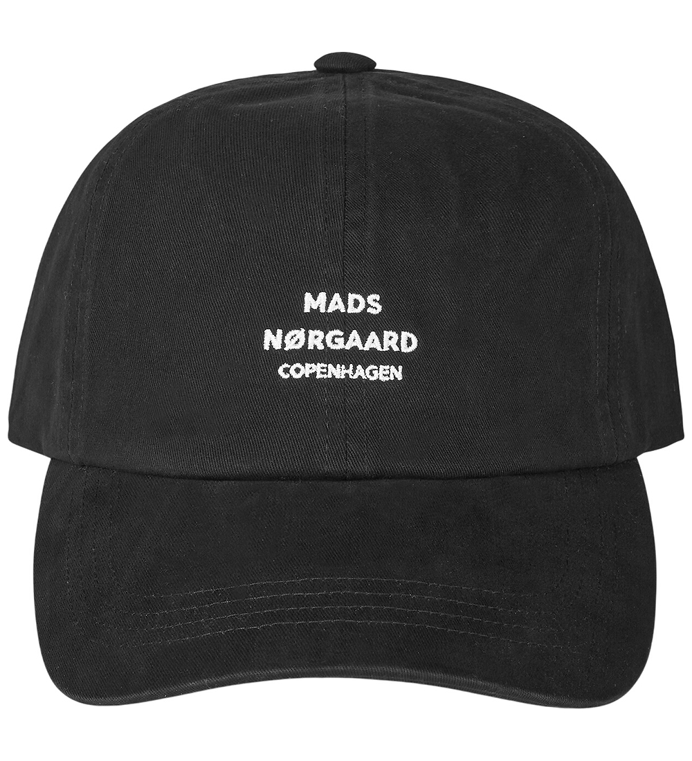 Mads Nørgaard Kappe - Soft Twill Bargeld - Schwarz - Mads Nørgaard - One Size - Kappen