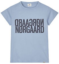 Mads Nørgaard T-shirt - Tuvina Logo - Faded Denim Mads Nørgaard T-shirt - Tuvina Logo - Faded Denim