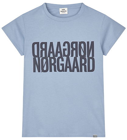 Mads Nørgaard T-shirt - Tuvina Logo - Faded Denim Mads Nørgaard T-shirt - Tuvina Logo - Faded Denim