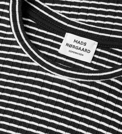Mads Nørgaard Bluse - Rib - Talika - Black/Vanilla Ice