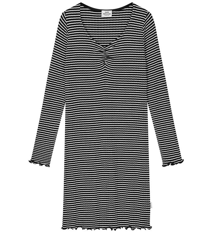Mads Nørgaard Kjole - Rib - Viskose - Tikina - Black/Vanilla Ice