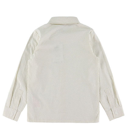 Name It Skjorte - NkmVilfred - Cloud Dancer/Dot Navy Blazer