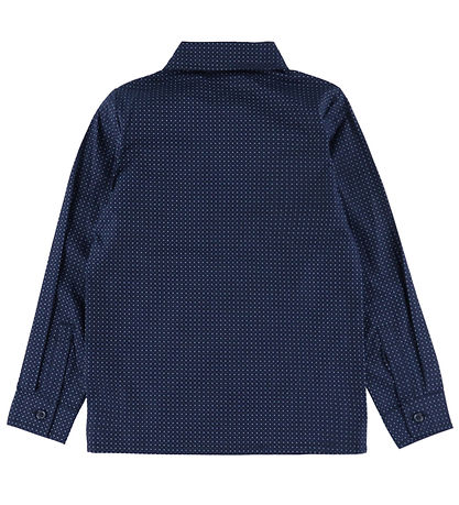 Name It Skjorte - NkmVilfred - Navy Blazer/Dot Kentucky Blue