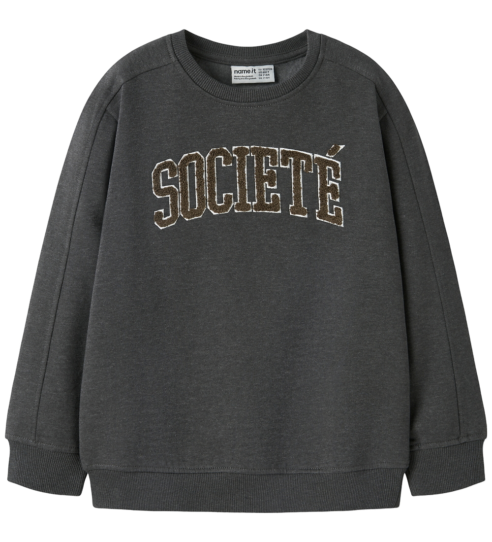 Sweat-shirt Name It - NkmRobbie - Dark Grey Melange - Name It - 6 ans 116 - Sweat-shirt 17$