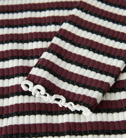 Name It Bluse - NkfVemma - Cloud Dancer/Black/Burgundy