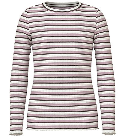 Name It Bluse - NkfVemma - Cloud Dancer/Seal Brown/Keepsake Lila