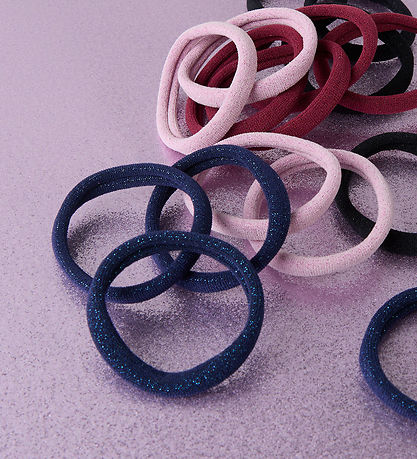 Name It Hårelastikker - NkfRiga - 4-pak - Beacon Blue/m. Glitter