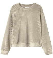 Name It Bluse - NkfVeloa - Velvet - Cement Name It Bluse - NkfVeloa - Velvet - Cement