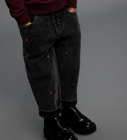 Name It Jeans - Noos - Mom - NmfBella - Medium Grey Denim/Flower Name It Jeans - Noos - Mom - NmfBella - Medium Grey Denim/Flower