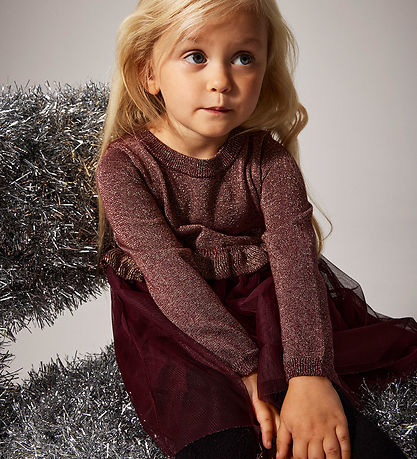 Name It Kjole - Strik - NmfRefraja - Burgundy