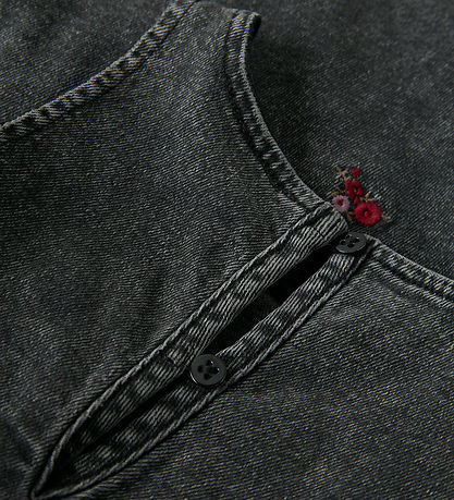 Name It Denimkjole - NmfBrynn - Medium Grey Denim/Flower