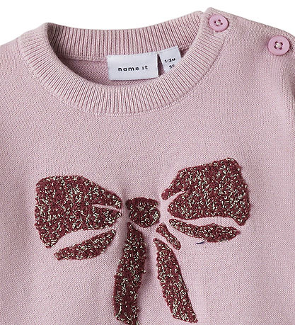 Name It Bluse - Strik - NbfRebow - Keepsake Lilac Name It Bluse - Strik - NbfRebow - Keepsake Lilac