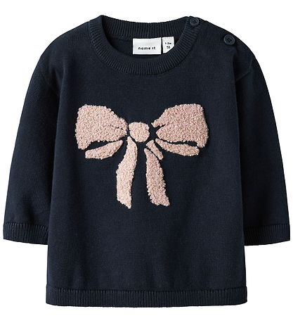 Name It Bluse - Strik - NbfRebow - Navy Blazer Name It Bluse - Strik - NbfRebow - Navy Blazer