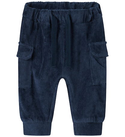 Name It Bukser - Velour - NbmRonny - Navy Blazer