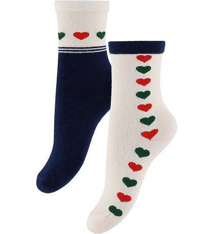 Konges Sløjd Strømper - 2-pak - Heart Mix