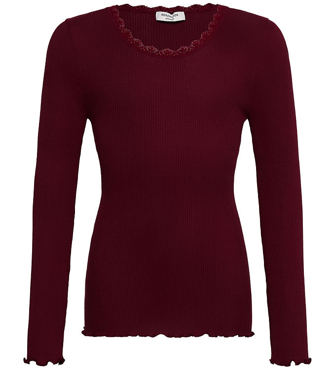 Rosemunde Bluse - Rib - RkBalta - Lace - Tawny Port