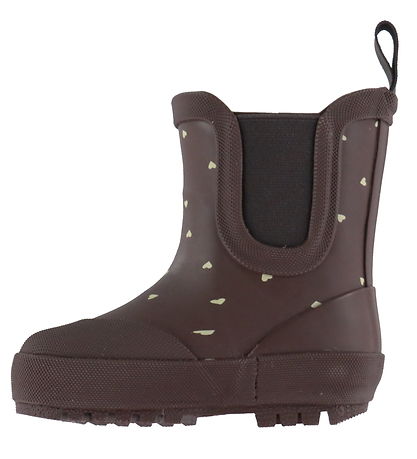 Pom Pom Gummistøvler m. For - Ankel - Chocolate Heart