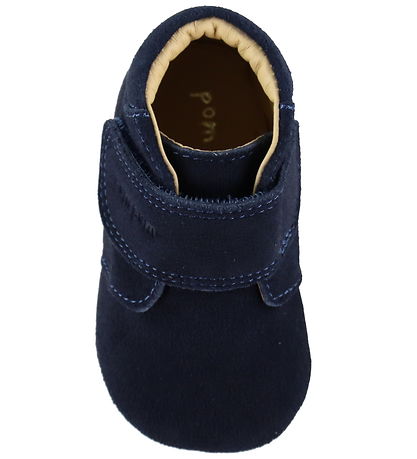 Pom Pom Skindfutter - Beginners Velcro - Navy Suede