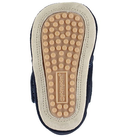 Pom Pom Skindfutter - Beginners Velcro - Navy Suede