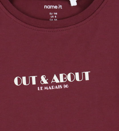 Name It Bluse - NmfVix - Burgundy/Out And About