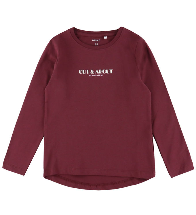 Name It Bluse - NmfVix - Burgundy/Out And About