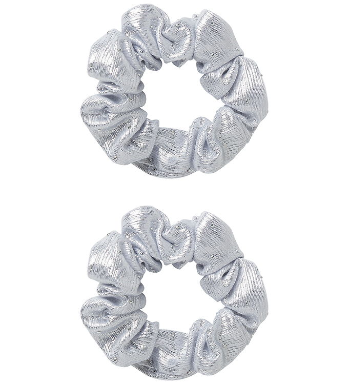 Name It Scrunchies - 2-pak - NkfRiglitter - Silver