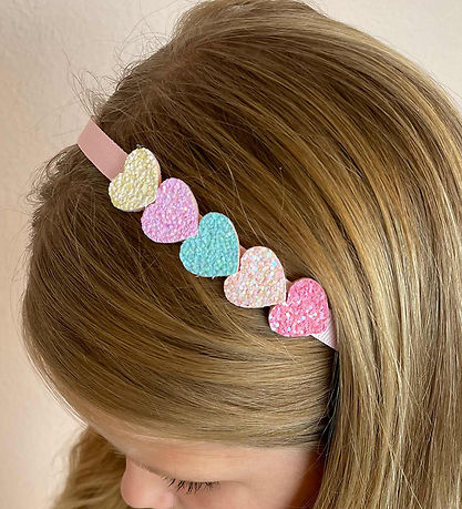 By Stær Hårbøjle - Hjerte - Regnbue Pastel