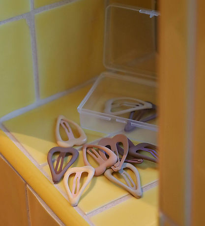 By Stær Hårspænder - 10-pak - Snap - Hjerte- Brun Mix By Stær Hårspænder - 10-pak - Snap - Hjerte- Brun Mix