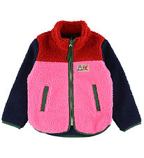 Danefæ Fleecejakke - - Danebaever - Red/Navy/Spicy Pink