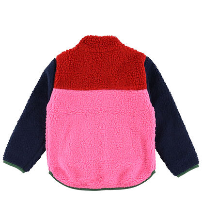 Danefæ Fleecejakke - - Danebaever - Red/Navy/Spicy Pink