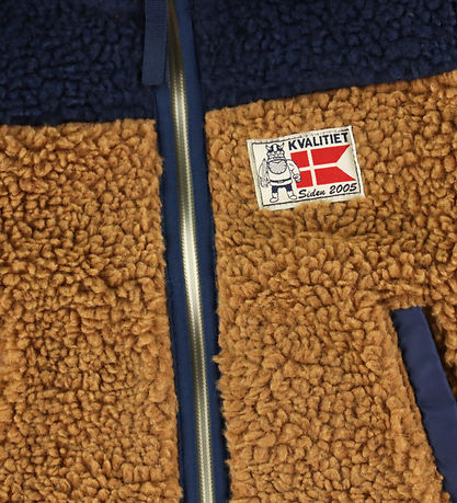 Danefæ Fleecejakke - Danodder - Caramel/Navy/Slate