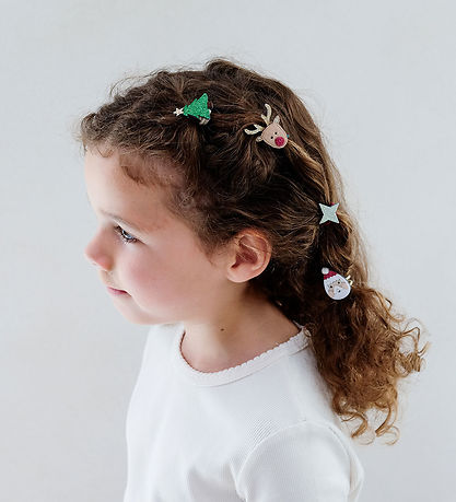 Mimi & Lula Hårelastikker - 6-pak - Santa Christmas Mimi & Lula Hårelastikker - 6-pak - Santa Christmas