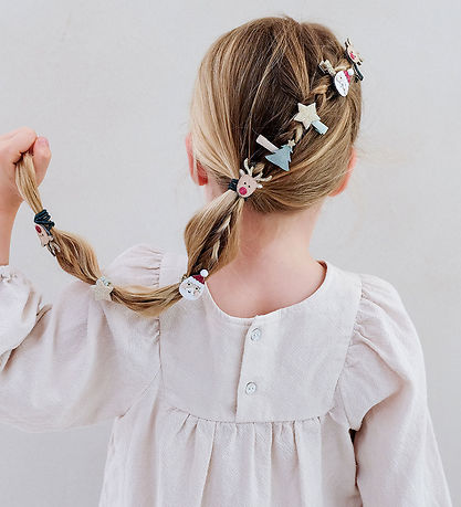 Mimi & Lula Hårelastikker - 6-pak - Santa Christmas Mimi & Lula Hårelastikker - 6-pak - Santa Christmas