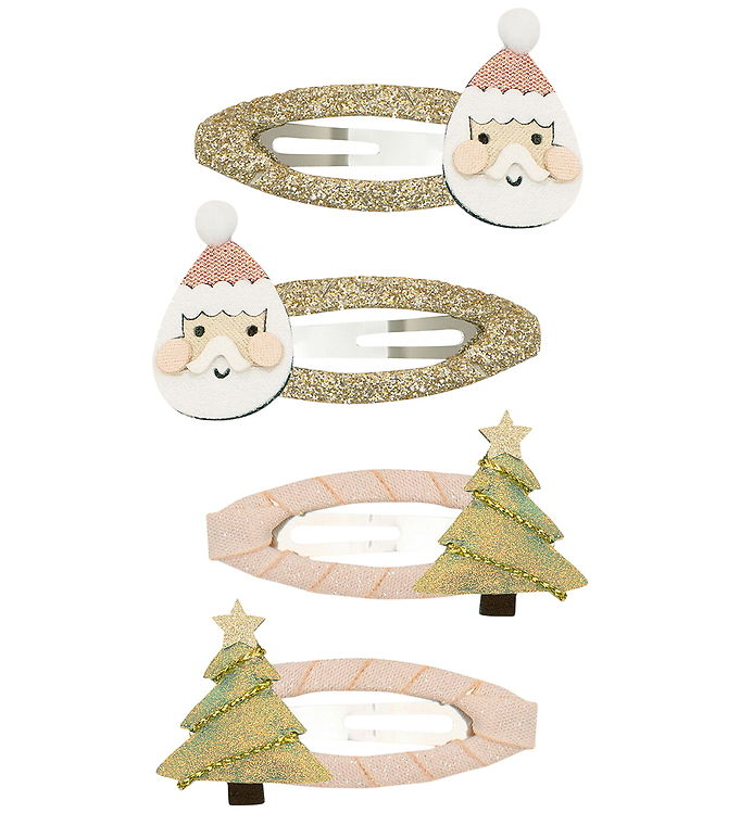 Mimi & Lula Hårspænder - 4-pak - Santa & Tree Christmas